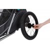 Przyczepka rowerowa z funkcją szybkiego montażu L 74 x 95 x 103/143 cm szara