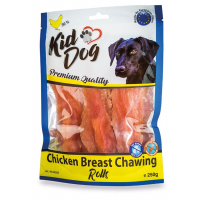 KIDDOG kuřecí prsa (lízátko) na buvolí tyčce 250 g (min. odběr 5 bal.)