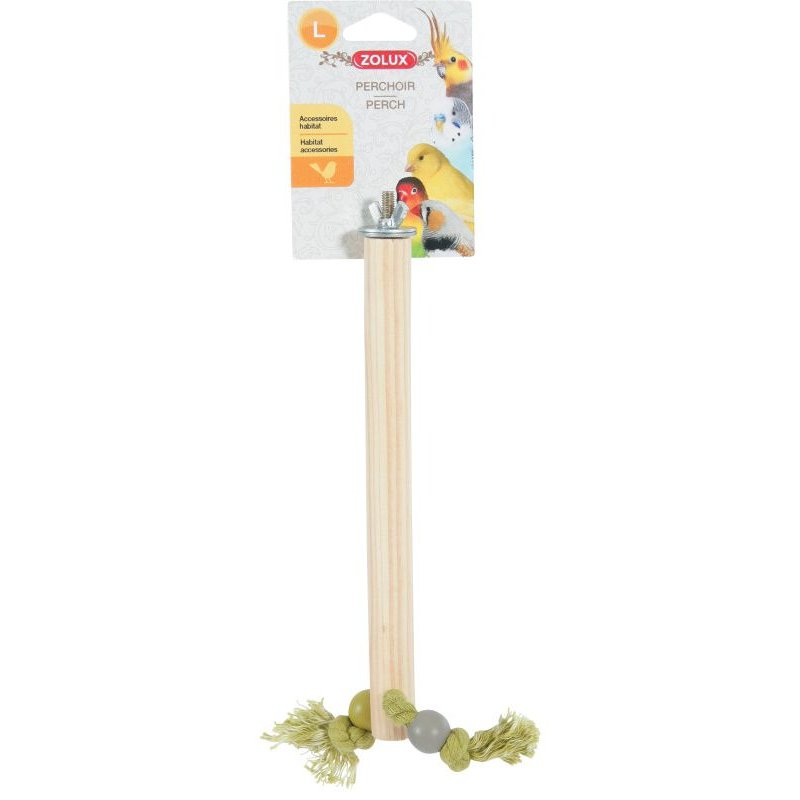 Okoń dla ptaków drewniany L 23,5cm Zolux