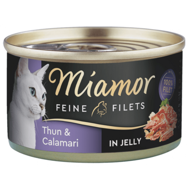 Miamor Cat Filet puszka tuńczyk+kalmary w galarecie 100g (min. zamówienie 24 szt