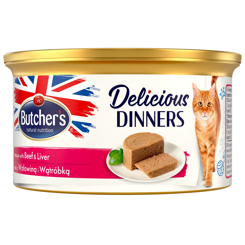 Butcher's Cat Delicious Dinners Beef/Liver 85g