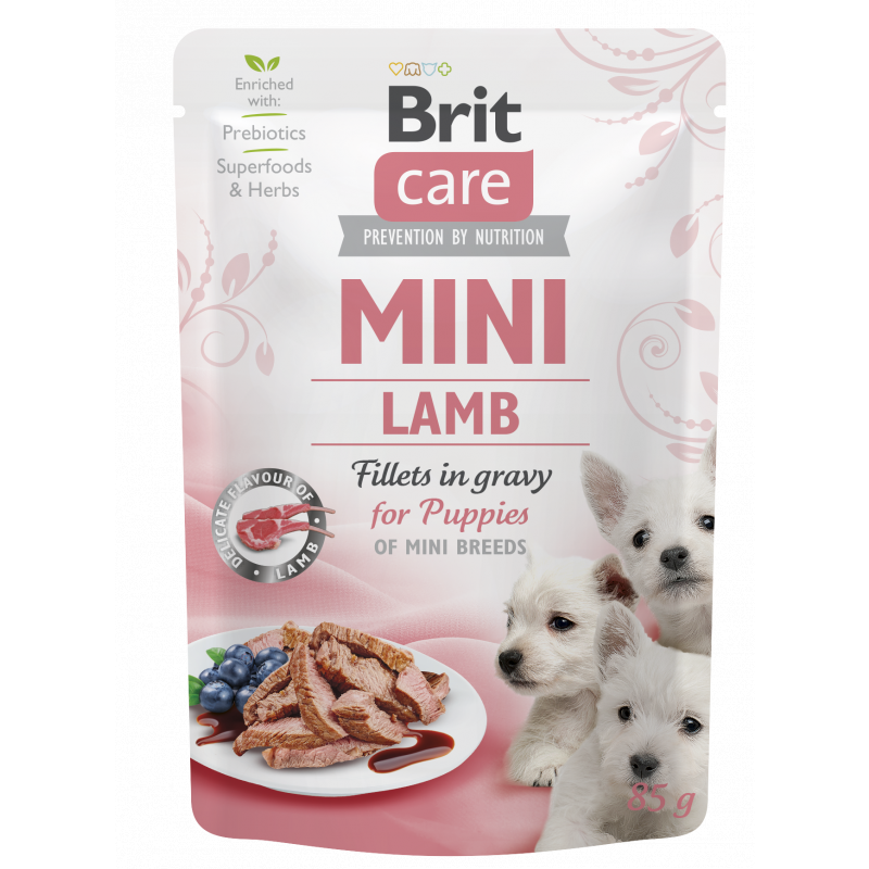Brit Care Dog Mini Puppy Lamb fillets in gravy 85g