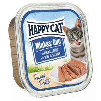 Happy Cat Minkas Duo Rind & Lachs Paté 100 g (min. subskrypcja 16 szt)