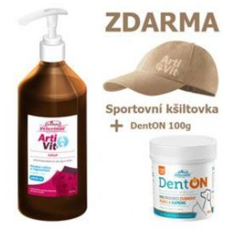 VITAR Veterinae ArtiVit Sirup1000ml+DentON100+beżowa czapka