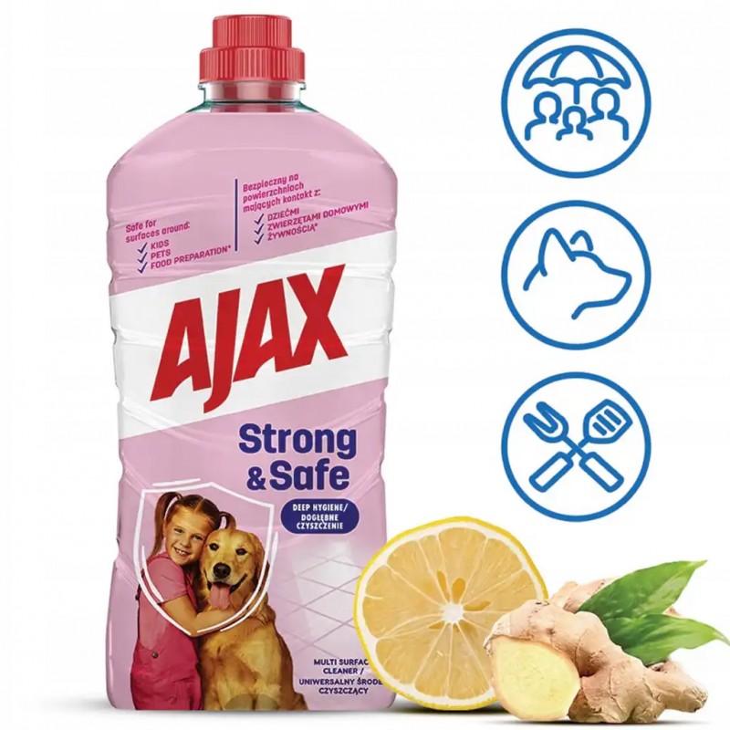 DÁREK: Ajax Strong & Safe víceúčelový čisticí prostředek 1000 ml