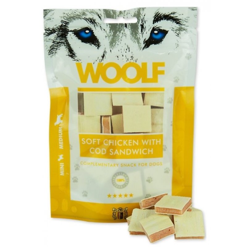 WOOLF Soft Kurczak z Dorszem Kanapka 100g