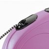 Smycz FLEXI Classic NEW M linka 5m / 20kg różowa