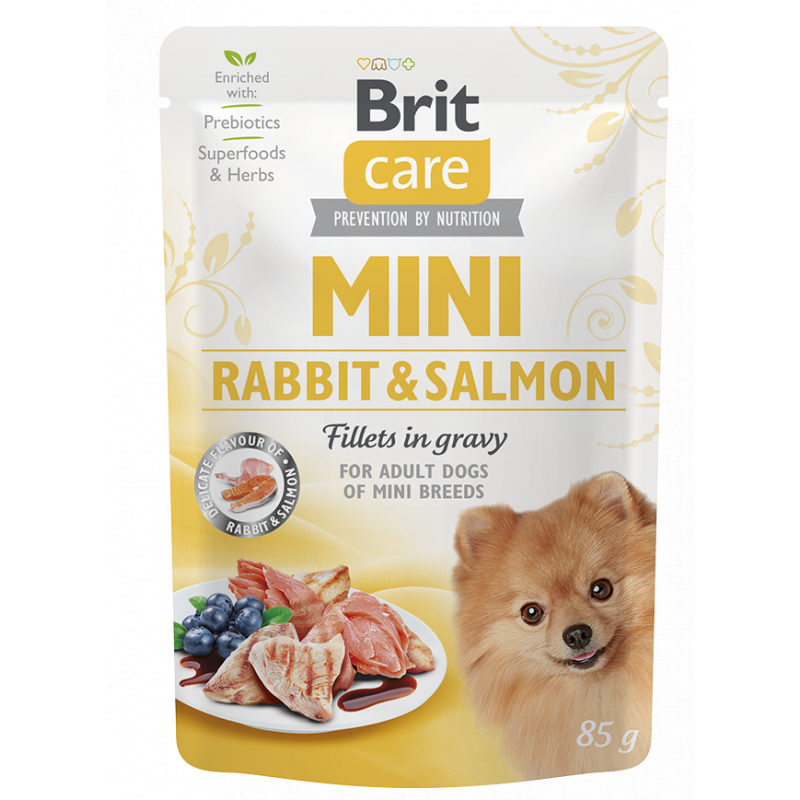 Brit Care Dog Mini Rabbit&Salmon fillets in gravy 85g