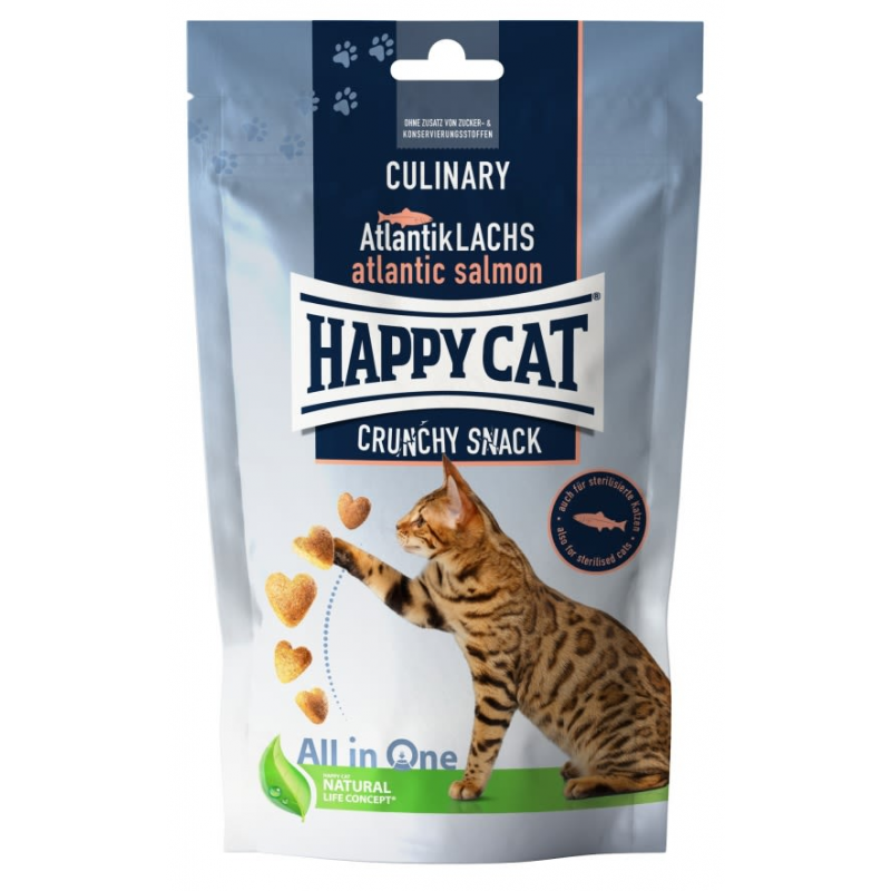 Happy Cat Crunchy Snack Atlantik-Lachs 70g