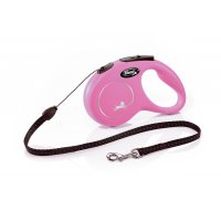 Smycz FLEXI Classic NEW S linka 5m / 12kg różowa