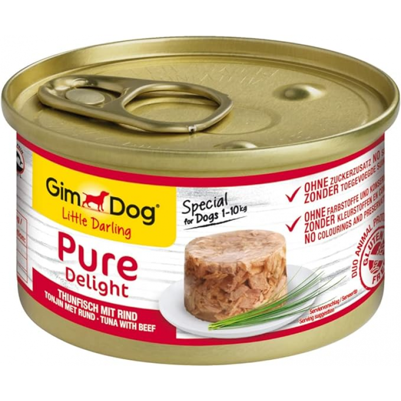 Gimdog kons. Czysty rozkoszny tuńczyk z wołowiną 85g