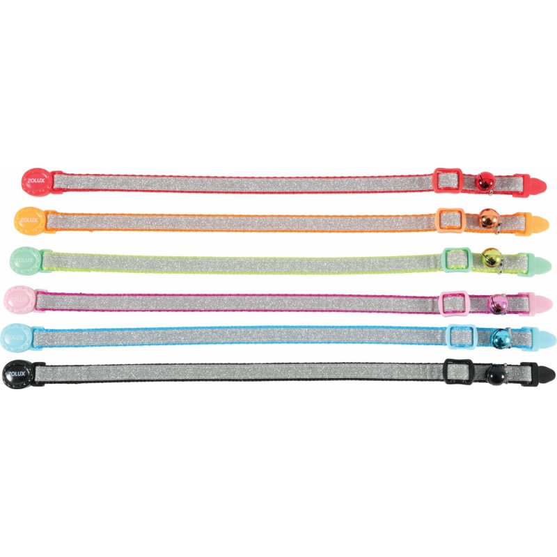 Obroża dla kota SHINY nylon pomarańczowa 10mm / 30cm Zolux