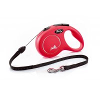 Smycz FLEXI Classic NEW S kabel 8m / 12kg czerwona