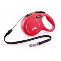 Smycz FLEXI Classic NEW M linka 8m / 20kg czerwona