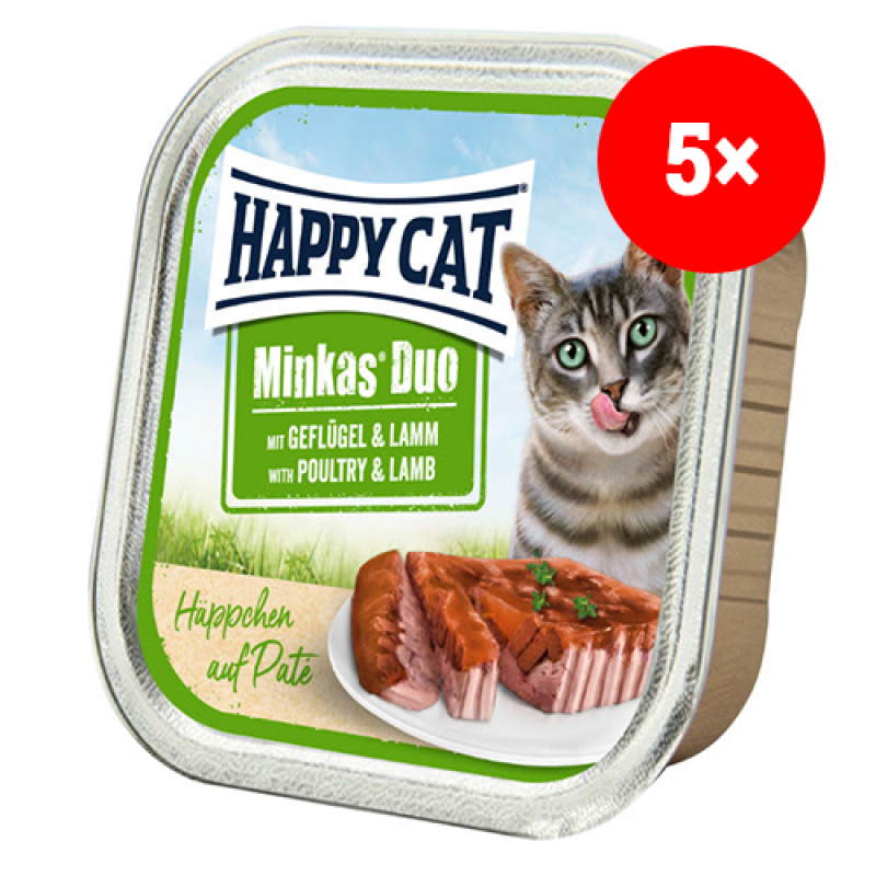 Happy Cat Minkas Duo POULTRY&LAMB 5x100g