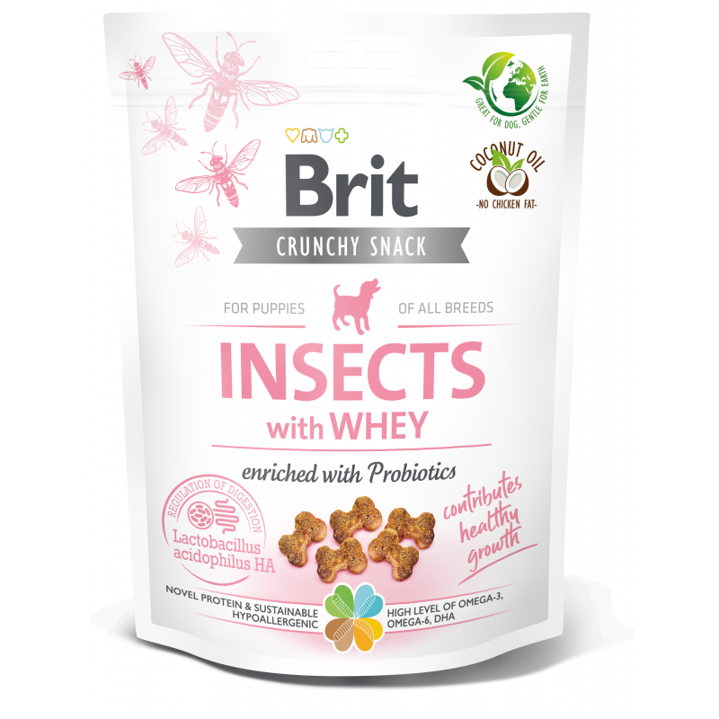 Brit Care Dog Crunchy Cracker - Insects with Whey and Probiotics 200 g