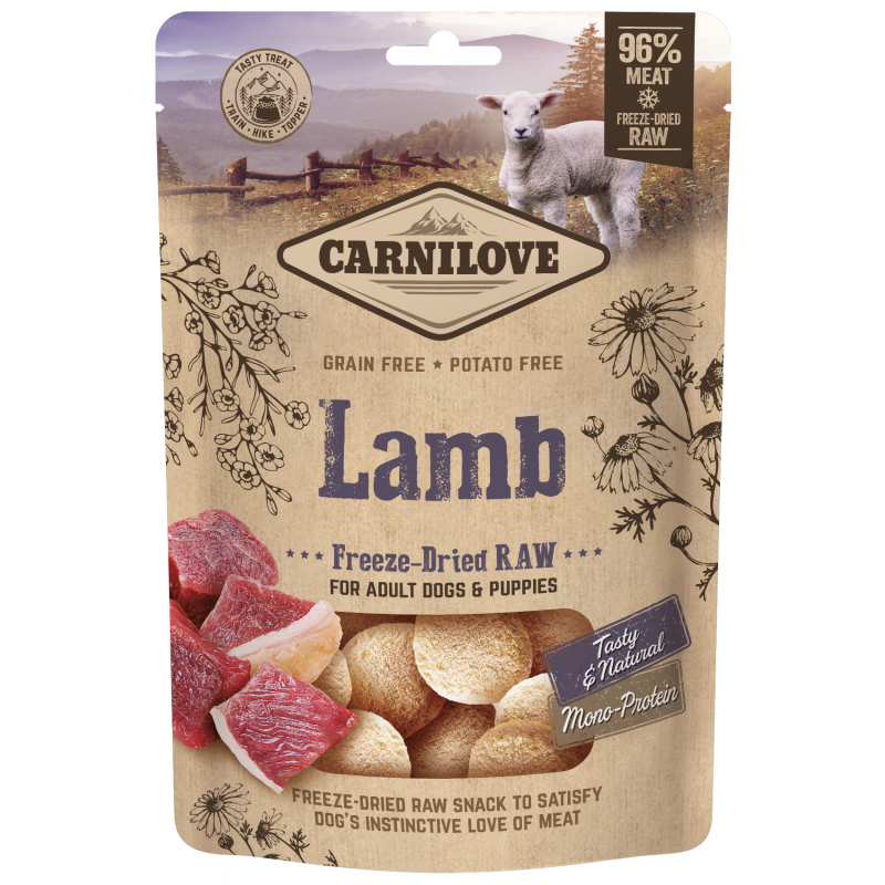Carnilove Snack GF Freeze-Dried Raw Adult & Puppy Lamb 60 g