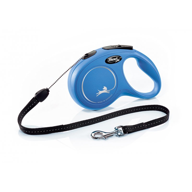 Smycz FLEXI Classic NEW S z kablem 8m / 12kg niebieska