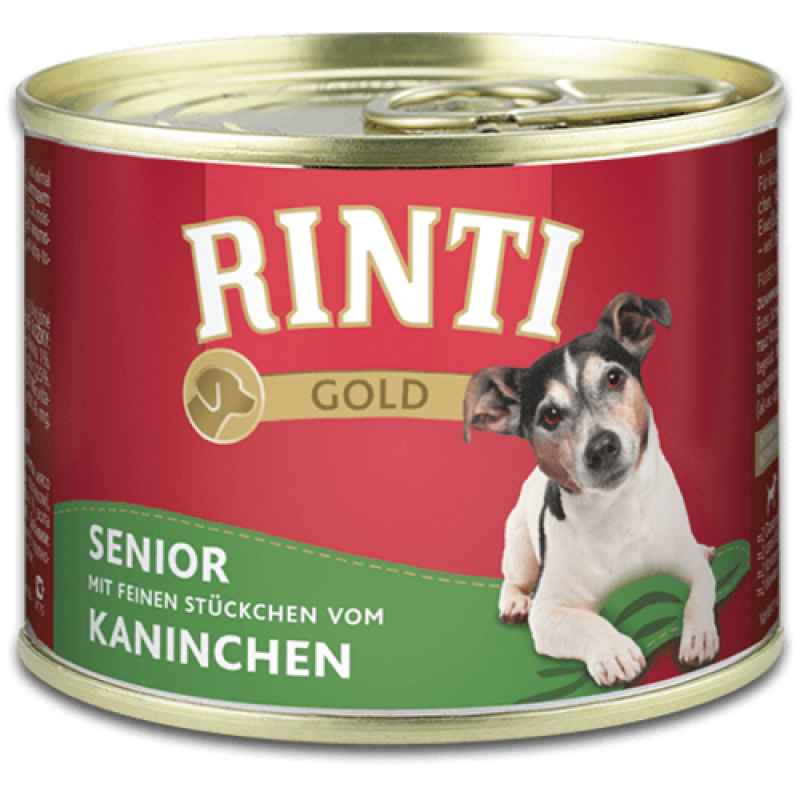 Rinti Dog Gold Senior królik w puszce 185g