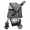 Wózek dla psa BUGGY, składany 47 x 100 x 80 cm, 4,9 kg, szary