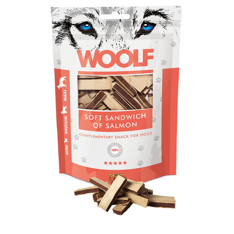 WOOLF Miękka kanapka z łososiem 100g