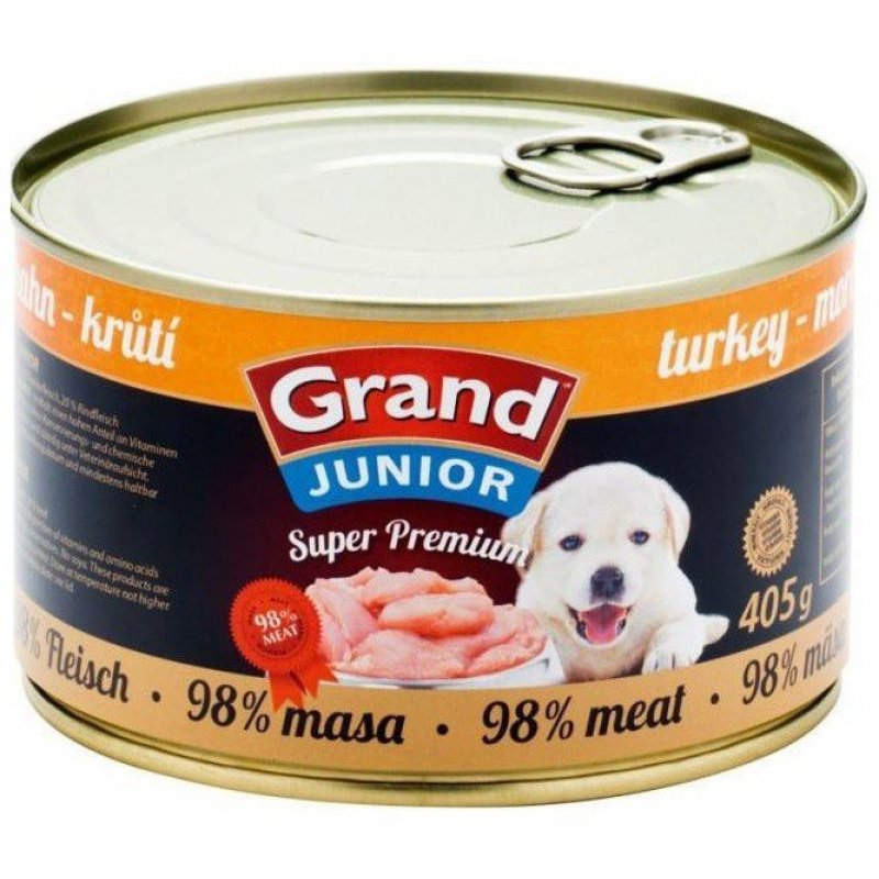 GRAND Superpremium Junior z indykiem konserwa 405g