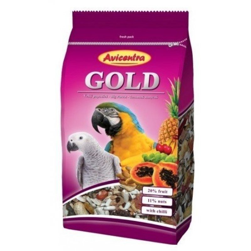 Avicentra Gold duża papuga 850g
