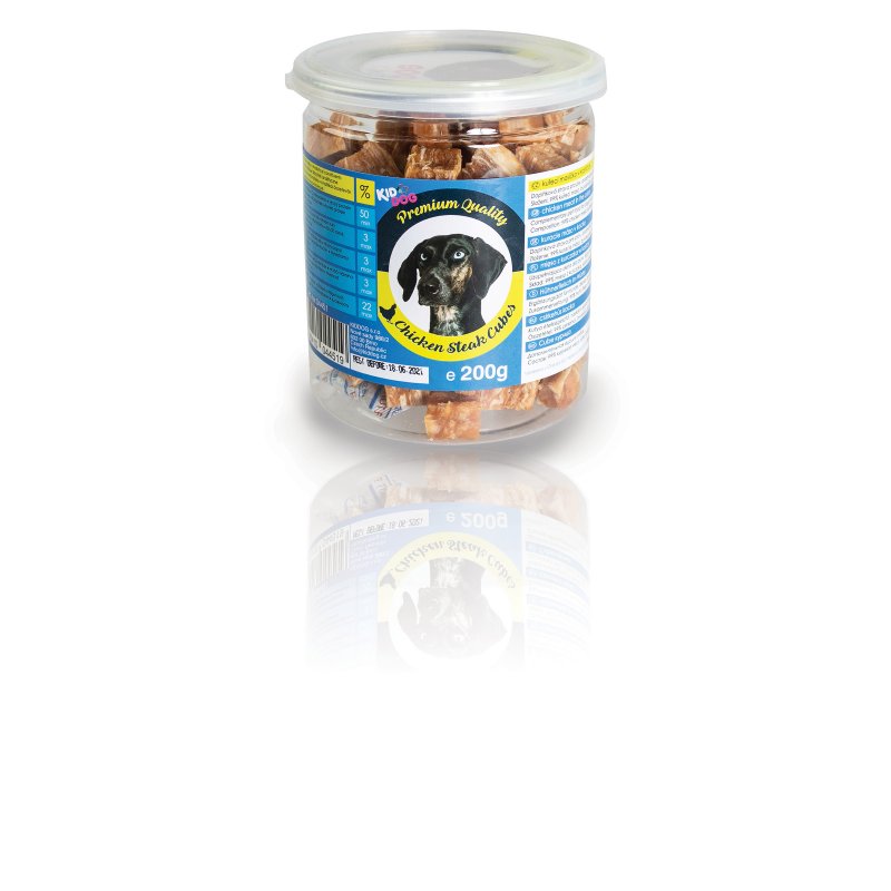 KIDDOG kurczak w kostce - PREMIUM QUALITY 200g pudełko