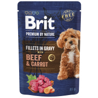 Brit Premium by Nature Fillets in Gravy Beef & Carrot 85 g