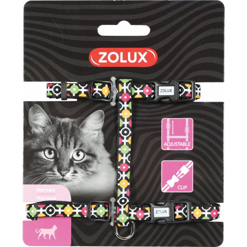 Szelki dla kota ARROW nylonowe czarne Zolux