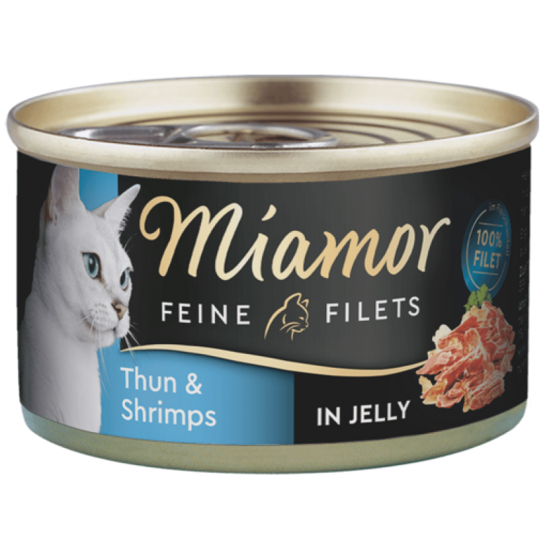 Miamor Cat Filet puszka tuńczyk+krewetki w galarecie100g