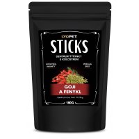 LYOPET STICKS GOJI I FENICKLE - Batony dentystyczne z siarą MEDIUM 180 g