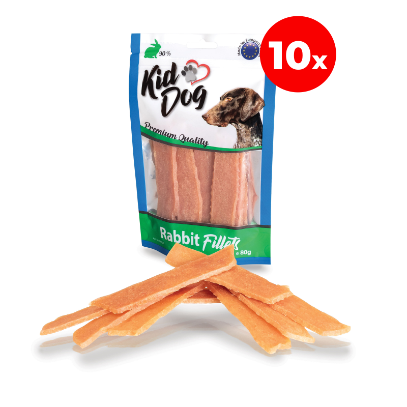 KIDDOG Filet z królika 10 x 80 g