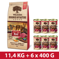Velxara Dry FM GF dog adult monoprotein beef 11,4 kg + 6 KONSERW