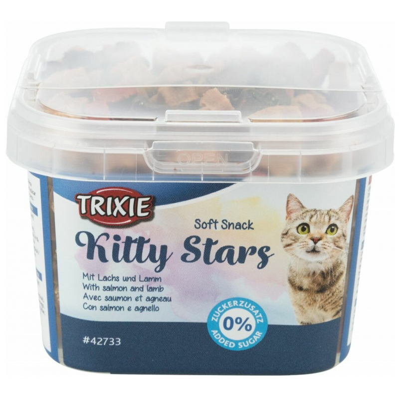 Soft Snack Kitty Stars - gwiazdki łosoś, jagnięcina 140g