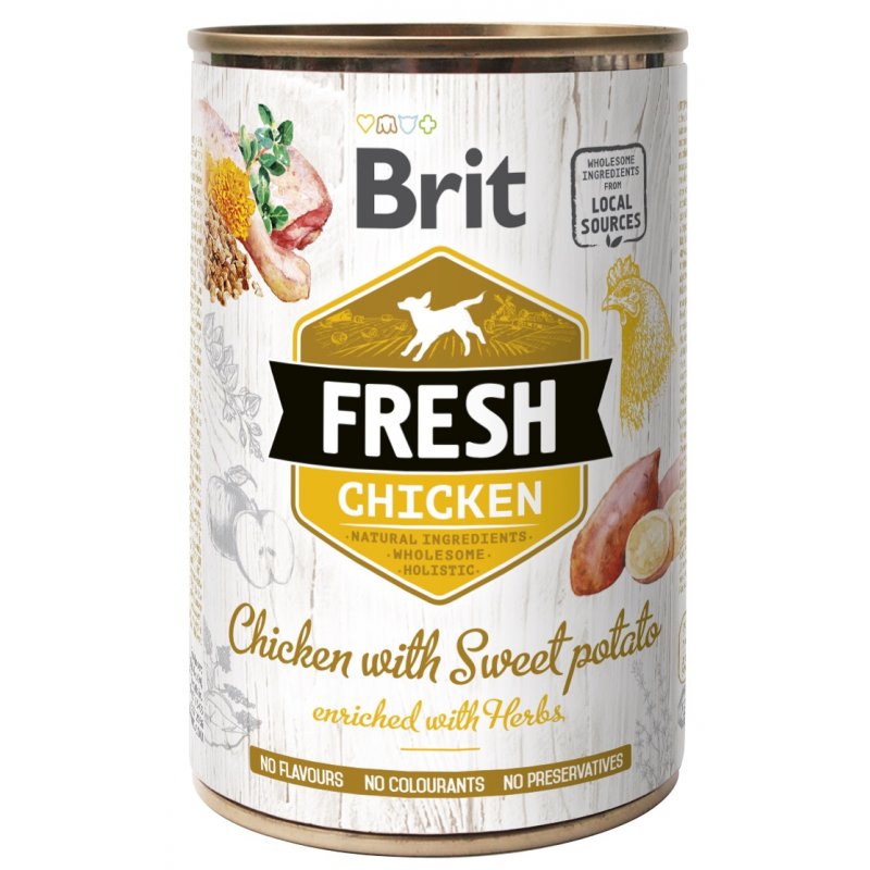Canned Brit Dog Fresh Chicken with Sweet Potato 400g