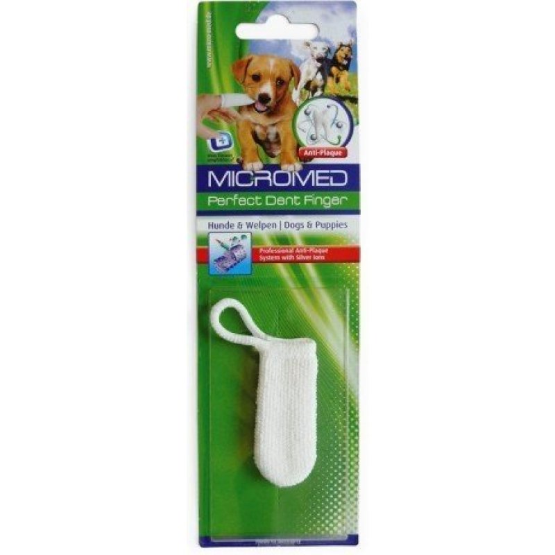 Szczoteczka MICROMED na palcu psa