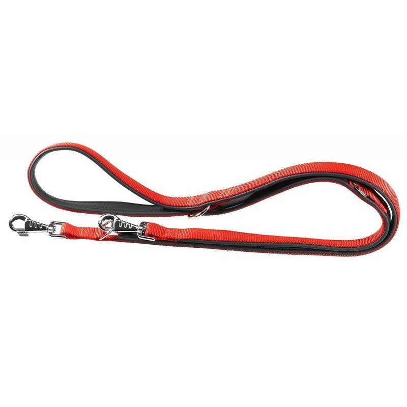Smycz nylonowa DAYTONA GA Płaska czerwona 20mm x 120-200cm
