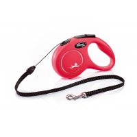 Smycz FLEXI Classic NEW S kabel 5m / 12kg czerwona