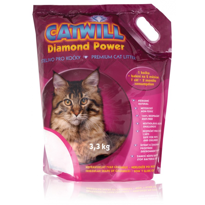 Żwirek Catwill Diamond Power pochłaniający zapachy kot 7,6l