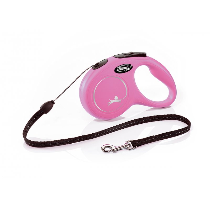 Smycz FLEXI Classic NEW S linka 5m / 12kg różowa
