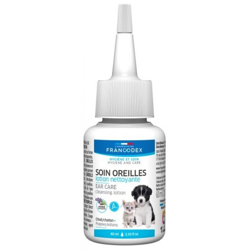 Środek do czyszczenia uszu Francodex Puppy, kociak 60ml