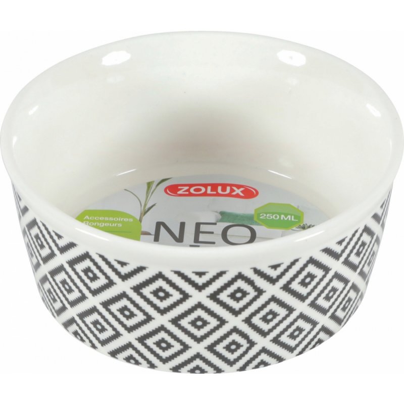 Miska ceramiczna NEO gryzoń kot 250ml biała Zolux