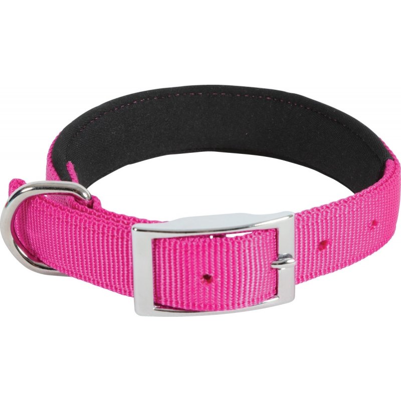 Obroża dla psa SOFT NYLON różowa 25mm / 60cm Zolux
