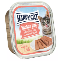 Happy Cat Minkas Duo Geflügel & Lachs Paté 100 g (min. subskrypcja 16 szt)