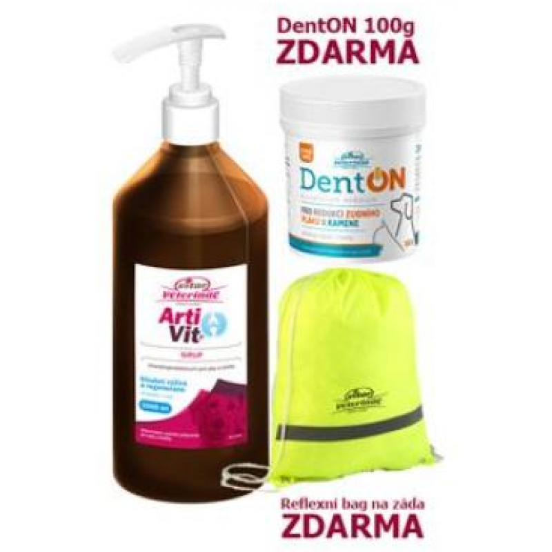 VITAR Veterinae ArtiVit Sirup 1000ml+DentON100g+plecak